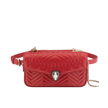 Bvlgari 2019 Serpenti Forever Hip Sack,19CM - 불가리 2019 세르펜티 포에버 힙색,BVLB0113,19cm,레드