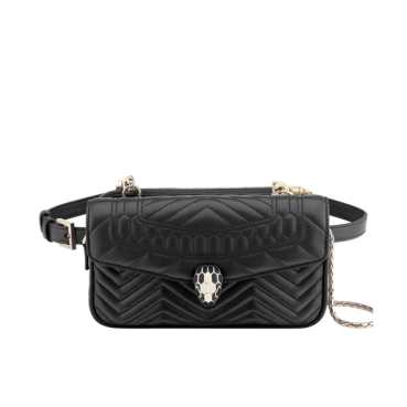 Bvlgari 2019 Serpenti Forever Hip Sack,19CM - 불가리 2019 세르펜티 포에버 힙색,BVLB0111,19cm,블랙