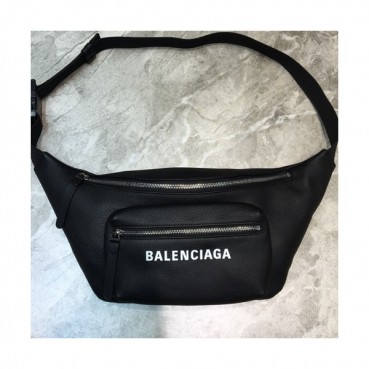 Balenciaga 2019 Leather Hip Sack,25CM - 발렌시아가 2019 레더 남여공용 힙색,BGB0352,25CM,블랙