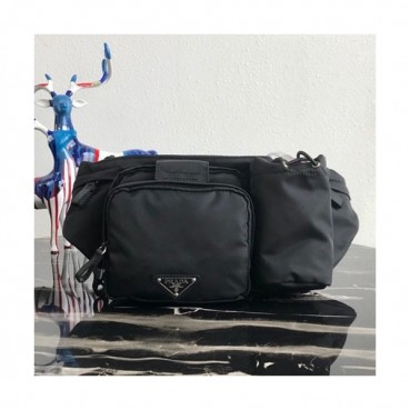 Prada 2019 Nylon Hip Sack,32cm - 프라다 2019 남여공용 나일론 힙색 ,PRAB0054,32cm,블랙
