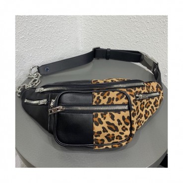 [시선강탈]Alexander Wang 2019 Leather Mini Belt Bag,22cm - 알렉산더왕 2019 레더 남여공용 미니 벨트백 AWB0009,22cm,블랙(호피)