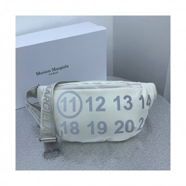 Maison Margiela 2019 3M Leather Bum Bag,40cm - 메종 마르지엘라 2019 3M 레더 남여공용 범백,MMB0007,40cm,화이트