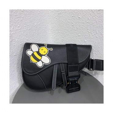 Dior x Kaws 2019 Saddle Belt Bag,28.6cm - 디올x카우스 2019 남여공용 새들 벨트백,DIOB0292,28.6cm,블랙