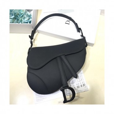 Dior 2019 Leather Saddle Shoulder Bag ,17/25.5CM - 디올 2019 레더 새들 숄더백,DIOB0259,17/25.5CM,블랙