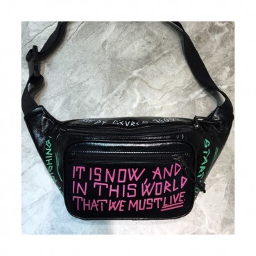 Balenciaga 2019 Leather Belt Bag,37CM - 발렌시아가 2019 남여공용 레더 벨트백,BGB0323,37CM,블랙