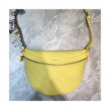 Balenciaga 2019 Leather  Belt Bag ,27CM - 발렌시아가 2019 남여공용 레더 벨트백,BGB0320,27CM,옐로우