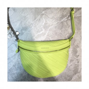 Balenciaga 2019 Leather  Belt Bag ,27CM - 발렌시아가 2019 남여공용 레더 벨트백,BGB0319,27CM,라임