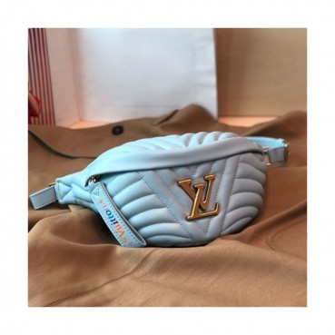 Louis Vuitton 2019 Leather BUMBAG,37cm - 루이비통 2019 레더 여성용 범백 M63750,LOUB1400, 37cm ,스카이블루