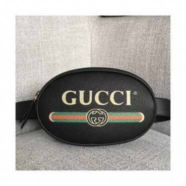 Gucci 2019 Logo Leather Belt Bag,18CM - 구찌 2019 로고 레더 벨트백 ,GUB0645,18CM,블랙