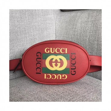 Gucci 2019 Logo Leather Belt Bag,18CM - 구찌 2019 로고 레더 벨트백 ,GUB0643,18CM,레드