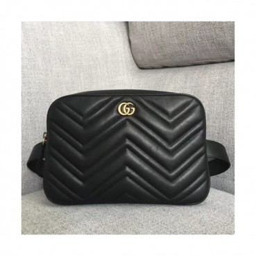 Gucci 2019 Matlase Belt Bag,24CM - 구찌 2019 마틀라세 벨트백 ,GUB0639,24CM,블랙