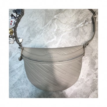 Balenciaga 2019 Leather  Belt Bag ,27CM - 발렌시아가 2019 남여공용 레더 벨트백,BGB0316,27CM,그레이