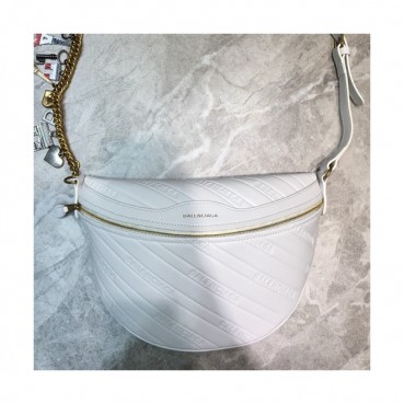 Balenciaga 2019 Leather  Belt Bag ,27CM - 발렌시아가 2019 남여공용 레더 벨트백,BGB0314,27CM,화이트