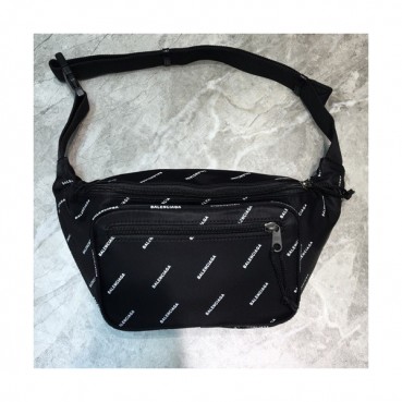 Balenciaga 2019 Canvas Belt Bag,31CM - 발렌시아가 2019 캔버스 남여공용 벨트백,BGB0313,31CM,블랙
