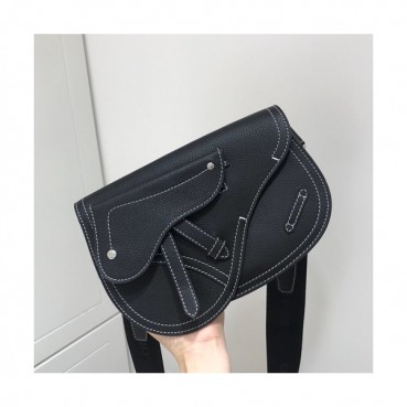 Dior 2019 Saddle Shoulder Bag ,24CM - 디올 2019 남여공용 새들 숄더백,DIOB0112,24CM,블랙