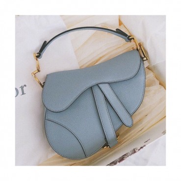 Dior 2019 Leather Saddle Shoulder Bag ,17/25.5CM - 디올 2019 레더 새들 숄더백,DIOB0102,17/25.5CM,스카이블루