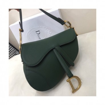 Dior 2019 Leather Saddle Shoulder Bag ,17/25.5CM - 디올 2019 레더 새들 숄더백,DIOB0101,17/25.5CM,그린