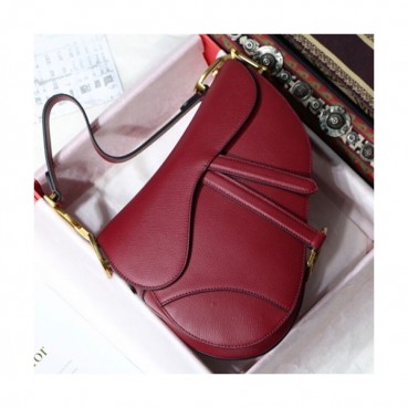 Dior 2019 Leather Saddle Shoulder Bag ,17/25.5CM - 디올 2019 레더 새들 숄더백,DIOB0099,17/25.5CM,레드