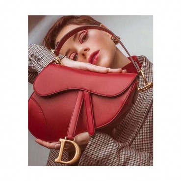 Dior 2019 Leather Saddle Shoulder Bag ,17/25.5CM - 디올 2019 레더 새들 숄더백,DIOB0098,17/25.5CM,레드