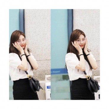 Dior 2019 Leather Saddle Shoulder Bag ,17/25.5CM - 디올 2019 레더 새들 숄더백,DIOB0097,17/25.5CM,블랙 