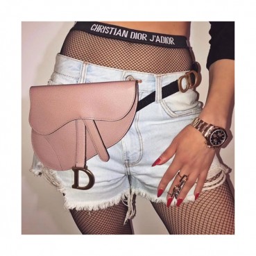 Dior 2019 Leather Saddle Belt Bag ,20CM - 디올 2019 레더 새들 벨트백,DIOB0089,20CM,핑크