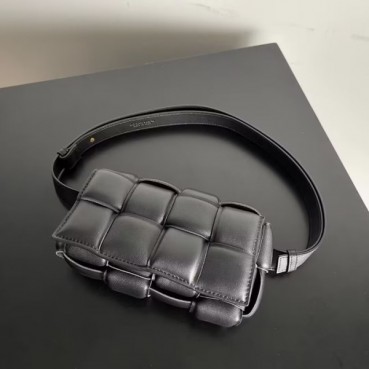 Bottega Veneta 2023 Leather  Hip Sack - 보테가 베네타 2023 레더 남여공용 힙색 BVB0180,블랙