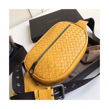 Bottega Veneta 2019 Leather  Hip Sack,25cm - 보테가 베네타 2019 레더 남여공용 힙색 520452,BVB0176,25cm,옐로우