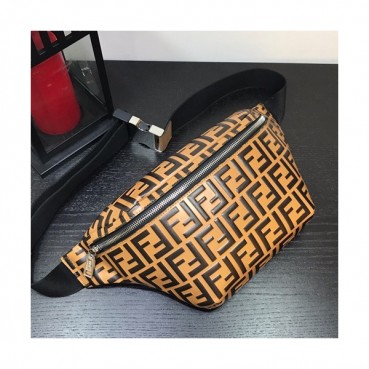 Fendi 2019 Leather Hip Sack,35cm - 펜디 2019 레더 남여공용 힙색  FENB0276,35cm,브라운