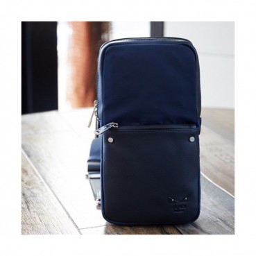 Fendi 2019 Nylon&Leather Bag Bugs Hip Sack ,30CM - 펜디 2019 나일론&레더 남성용 백버그 힙색  FENB0219,30CM,네이비
