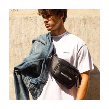 Balenciaga 2019 Leather Belt Bag,25CM - 발렌시아가 2019 레더 남여공용 벨트백,BGB0157,25CM,블랙