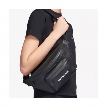 Balenciaga 2019 Leather Belt Bag,24CM - 발렌시아가 2019 레더 남여공용 벨트백,BGB0152,24CM,블랙