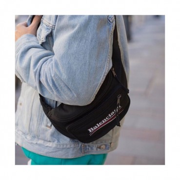 Balenciaga 2019 Canvas Belt Bag,31CM - 발렌시아가 2019 캔버스 남여공용 벨트백,BGB0128,31CM,블랙
