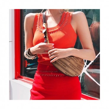 [파격세일!!이건사야돼~]Balenciaga 2019 Canvas & Leather  Belt Bag ,27CM - 발렌시아가 2019 남여공용 캔버스&레더 벨트백,BGB0104,27CM,카키