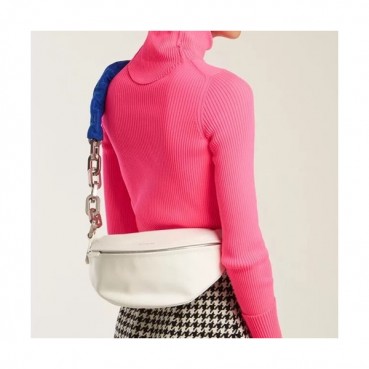 [심플한듯 센스있게 포인트]Balenciaga 2019 Leather  Belt Bag ,27CM - 발렌시아가 2019 남여공용 레더 벨트백,BGB0102,27CM,화이트