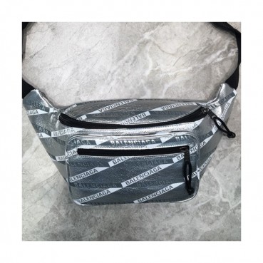 Balenciaga 2019 Leather Belt Bag,37CM - 발렌시아가 2019 남여공용 레더 벨트백,BGB0032,37CM,실버