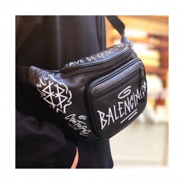 Balenciaga 2019 Leather Belt Bag,37CM - 발렌시아가 2019 남여공용 레더 벨트백,BGB0029,37CM,블랙