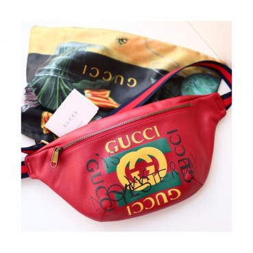 Gucci  Leather Belt Bag ,28CM - 구찌 레더 남여공용 벨트백,493869 ,GUB0490,28cm,레드