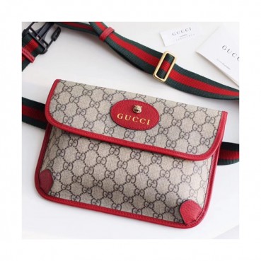 Gucci Supreme Belt Bag,24CM - 구찌 남여공용 수프림 벨트백,493930,GUB0437,24CM,레드