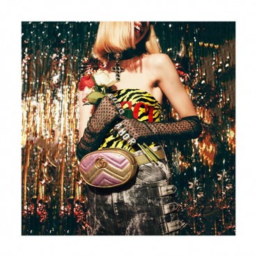 Gucci Marmont Matlase Belt Bag,18CM - 구찌 마몬트 마틀라세 벨트백 ,476434,GUB0285,18CM,옐로우골드