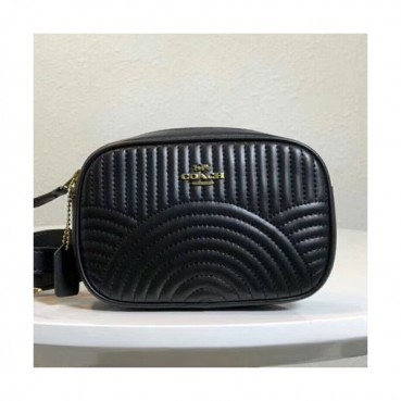 Coach Leather Belt Bag,18cm - 코치 레더 벨트백, COAB0012,18cm,블랙