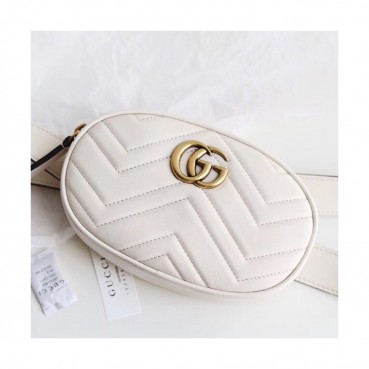 Gucci Marmont Matlase Belt Bag,18CM - 구찌 마몬트 마틀라세 벨트백 ,476434 ,GUB0128,18CM,화이트