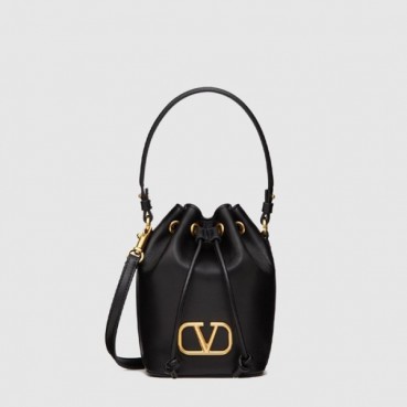 발렌티노 여성 미니 브이로고 시그니처 버킷백 - Valentino Womens Mini V
