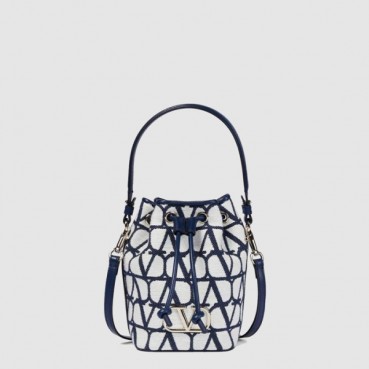 발렌티노 여성 미니 브이로고 버킷 백 - Valentino Womens Mini V