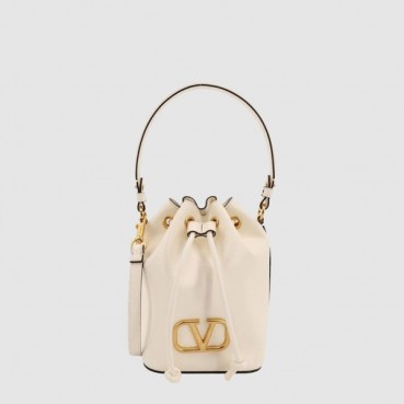 발렌티노 여성 미니 브이로고 시그니처 버킷백 - Valentino Womens Mini V