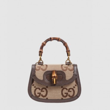 구찌 여성 뱀부 1947 점보 GG 미니백 - Gucci Womens Bamboo 1947 Jumbo GG Mini Bag 