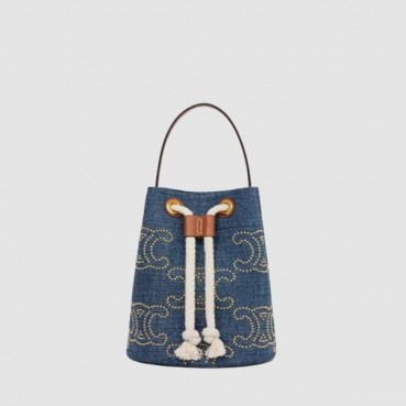셀린느 여성 틴 드로우스트링 트리옹프 스터드 - Celine Womens Teen Drawstring Triomphe Studded 