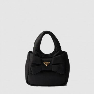 프라다 여성 리본 장식 패딩 리나일론 미니백 - Prada Womens Ribbon decorated padded nylon mini bag 