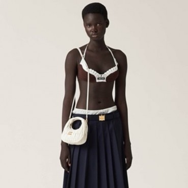 미우미우 여성 마테라쎄 미니 호보 백 - Miumiu Womens Matelasse Mini Hobo 