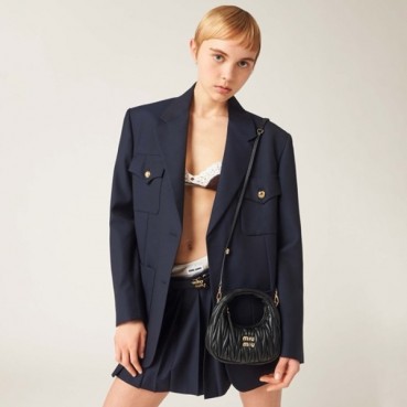 미우미우 여성 마테라쎄 미니 호보 백 - Miumiu Womens Matelasse Mini Hobo 