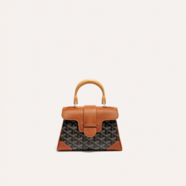고야드 여성 블랙 탄 소프트 사이공 백 미니 - Goyard Womens Mini Saigon Bag 